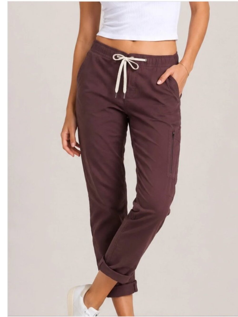 Vuori Women's Ripstop Pants Purple Outdoor Gorpcore Size Large Organic Cotton